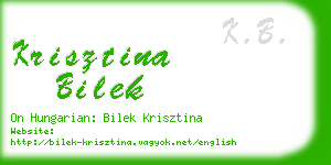 krisztina bilek business card